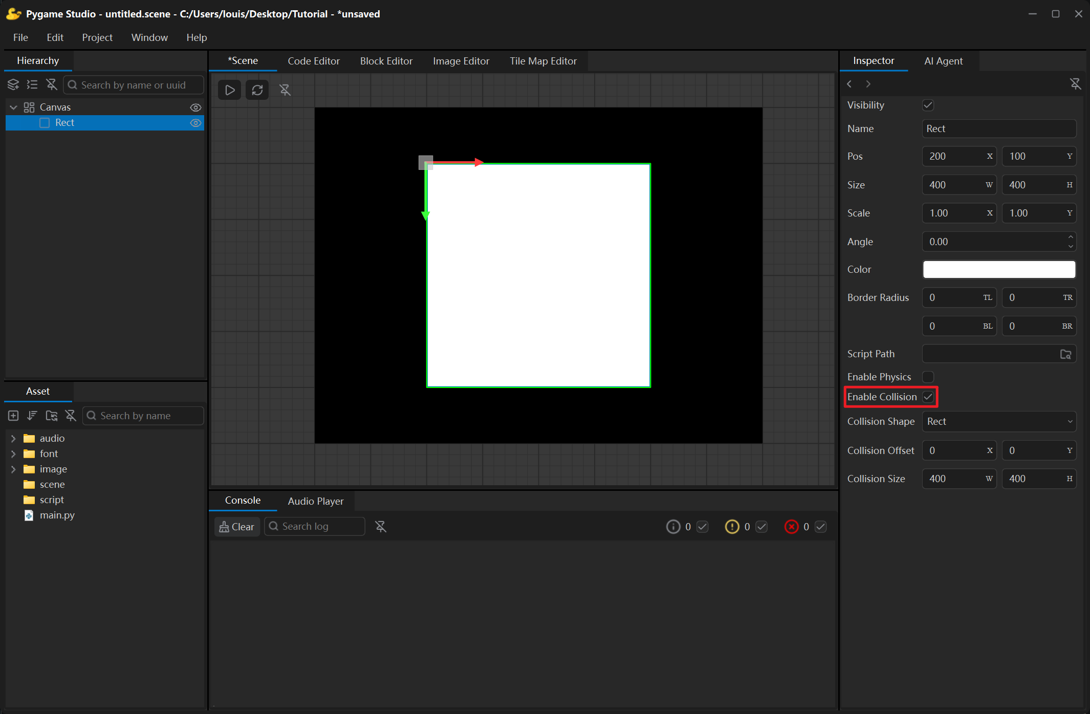 Enable Collision